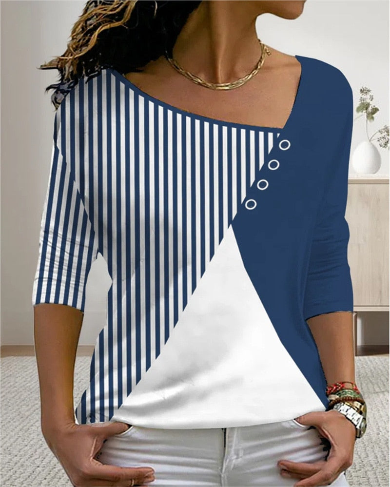 Drune | Mirtesshirt V-Ausschnitt T-Shirt für Damen