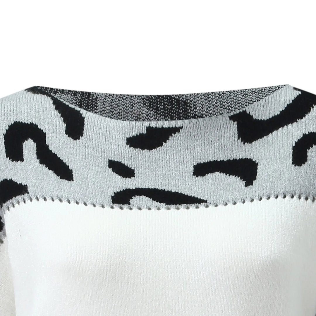 Drune | Pullover aus Strick mit Leopardenmuster für Frauen