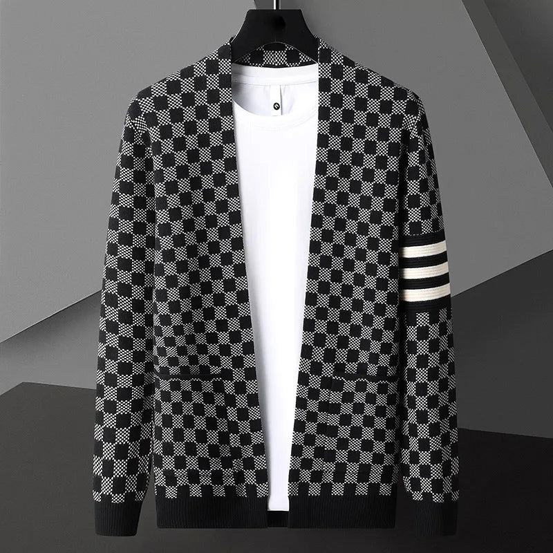 Drune | Gemusteter Cardigan Strick Elegant, Stilvoll