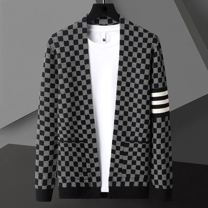 Drune | Gemusteter Cardigan Strick Elegant, Stilvoll