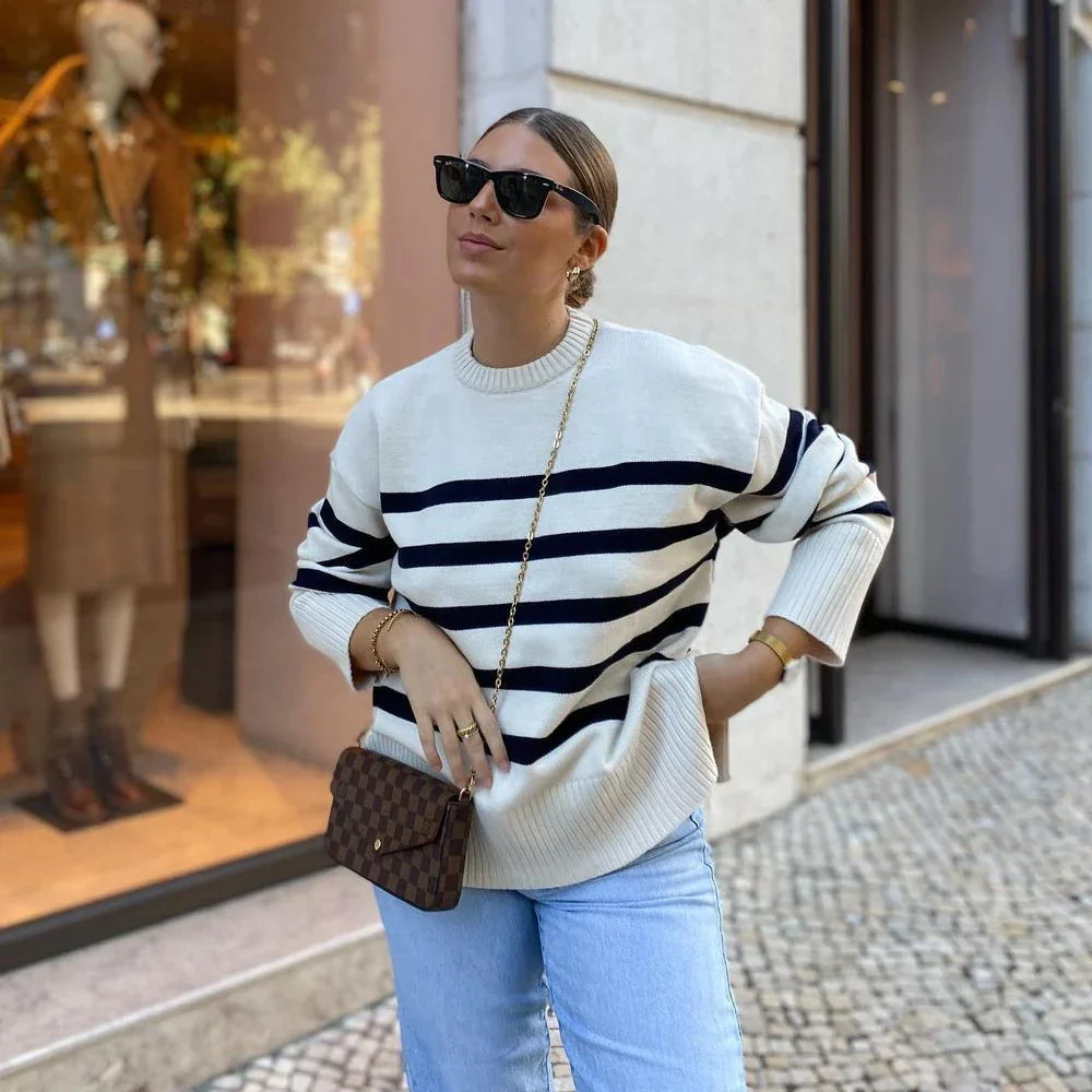 Drune | Gestreifter Pullover Sweater