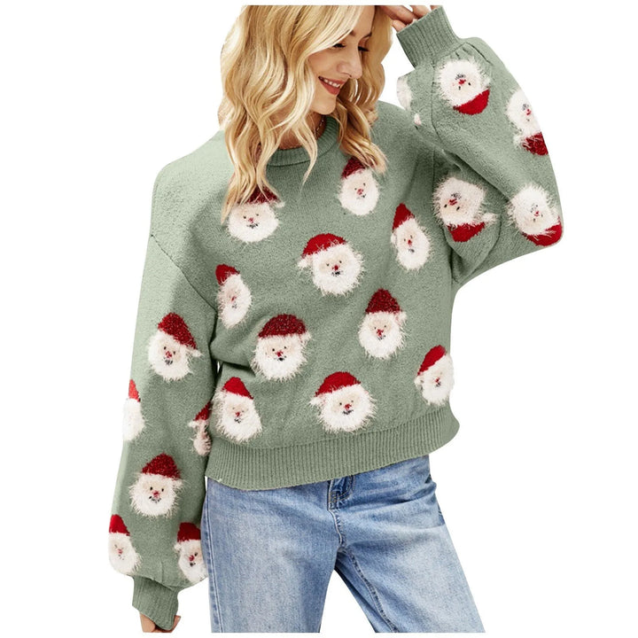 Drune - Hässlicher Weihnachtspulli - Santa Claus Muster Pullover