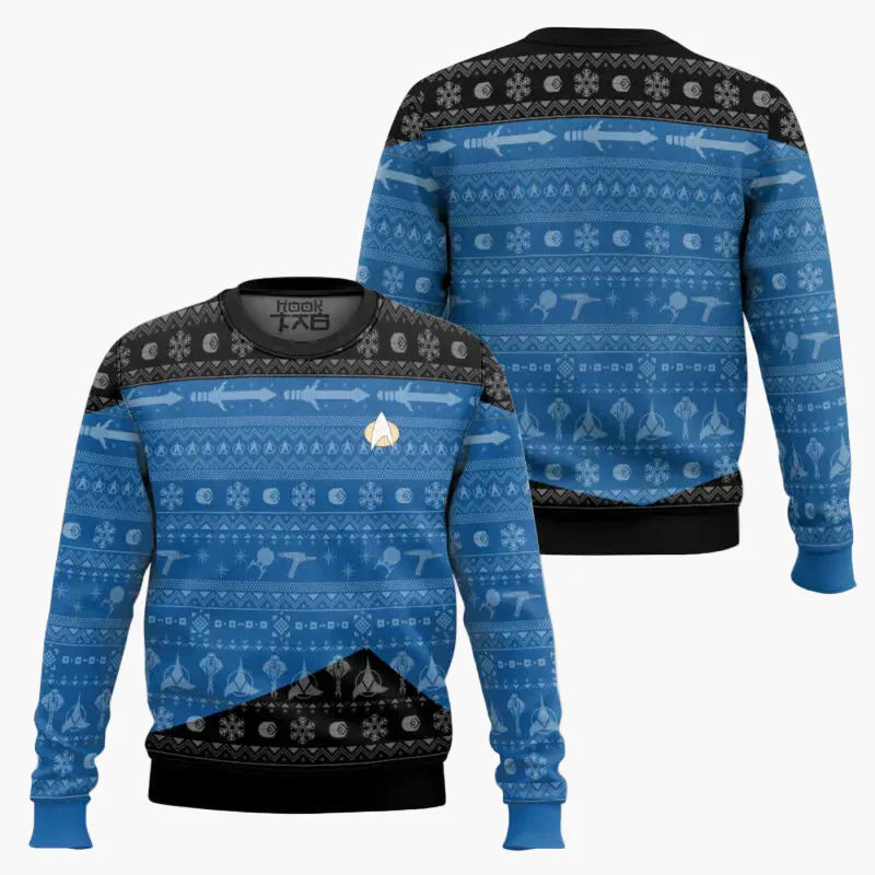 Drune | Star Trek Pullover - Geek Weihnachts-Sweatshirt für Fans, Winter Freizeit