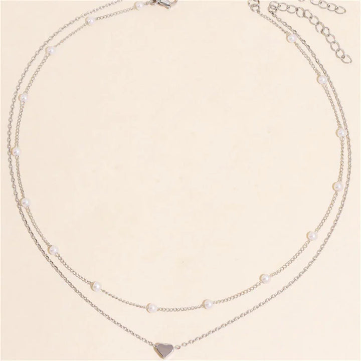 Drune | Perlen Choker Herz Halskette Für Frauen