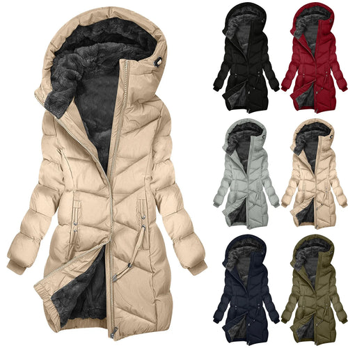 Drune | Wintermantel Lang Steppjacke mit Kapuze - Winddichter, Warmer Outdoor Parka