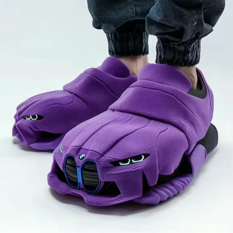 Damen Pantoffeln mit Auto-Inspiriertem Design & Rutschfester Sohle | Drune