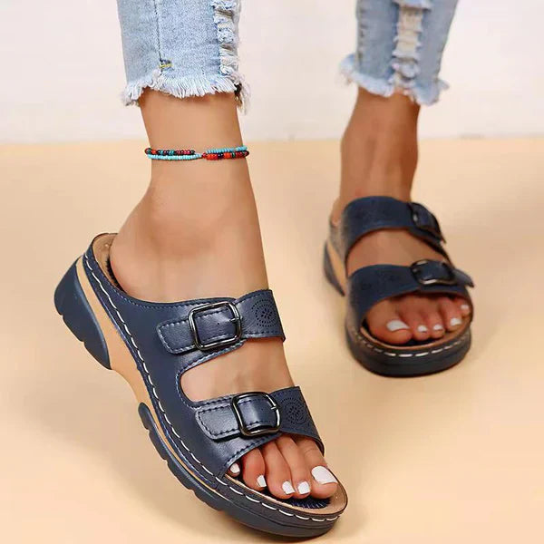 Drune | Orthopädische Verstellbare Sandalen - Atmungsaktives Kunstleder - Mit Dreifacher Fußstütze