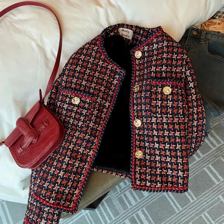 Drune | Elegante Kariertes Kurzjacke