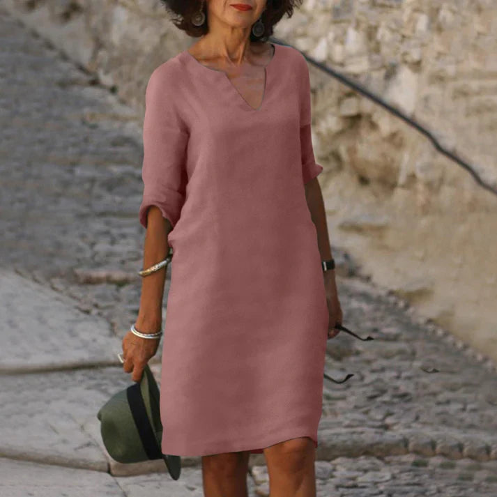 Drune | Elegantes Sommerkleid mit V-Ausschnitt