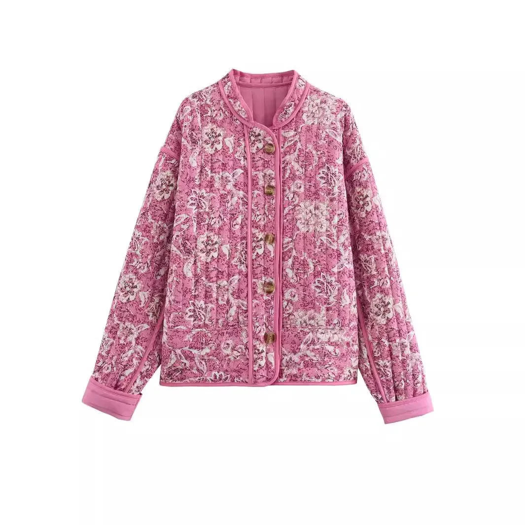 Drune | Gequiltete Jacke - Sanfte Rosa Töne - Leichte Schichtung - Lässiger Chic