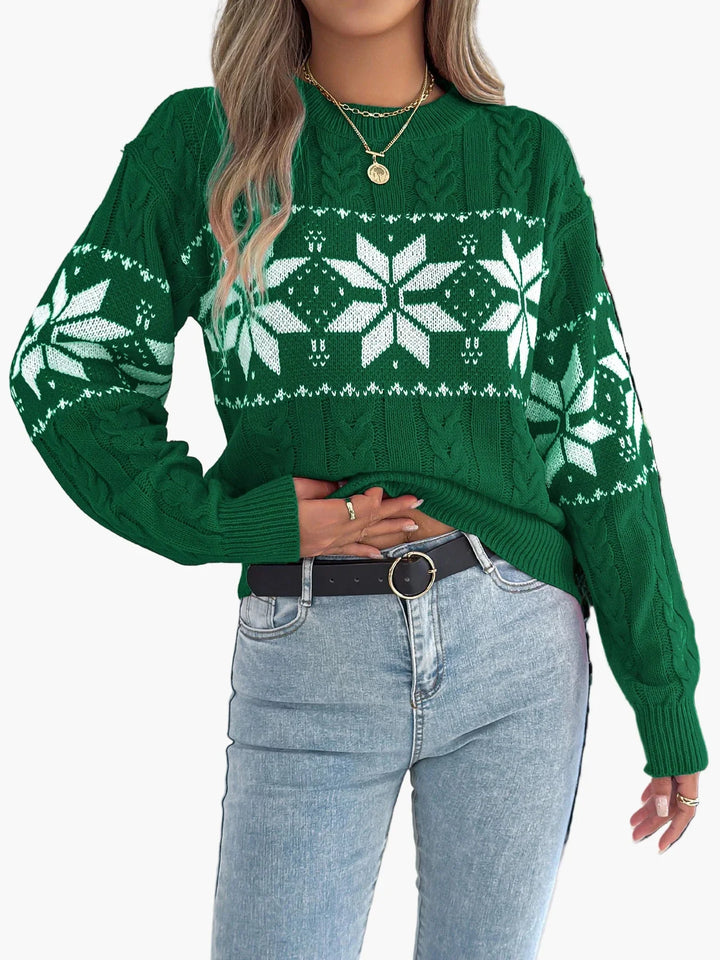 Drune | Winter Pullover mit Norwegermuster - Gemütlicher Strickpullover für Weihnachten & Alltag