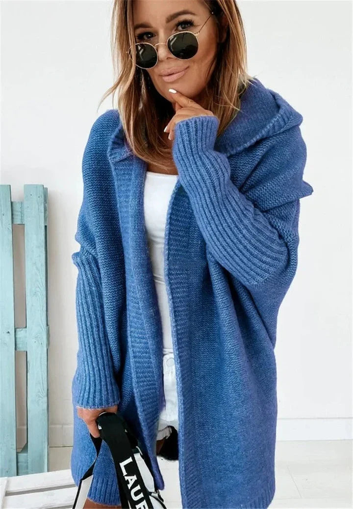 Drune | Superweiche Gestrickte Strickjacke Mit Taschen Und Kapuze Für Damen