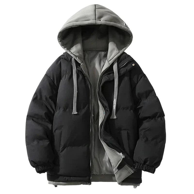 Drune | Winter Daunenjacke mit Kapuze - Modischer Streetwear-Puffer für Alltag & Outdoor