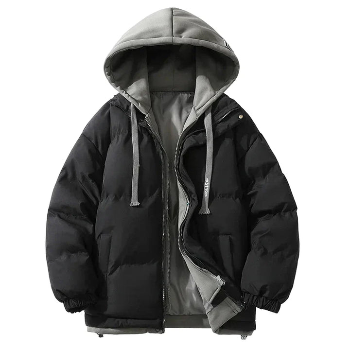 Drune | Winter Daunenjacke mit Kapuze - Modischer Streetwear-Puffer für Alltag & Outdoor