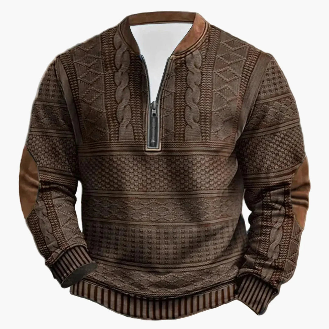 Drune | Outdoor Casual Pullover mit Stehkragen und Zipper - Modischer Freizeit-Sweater für Alltag und Freizeit