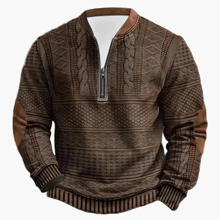 Drune | Outdoor Casual Pullover mit Stehkragen und Zipper - Modischer Freizeit-Sweater für Alltag und Freizeit