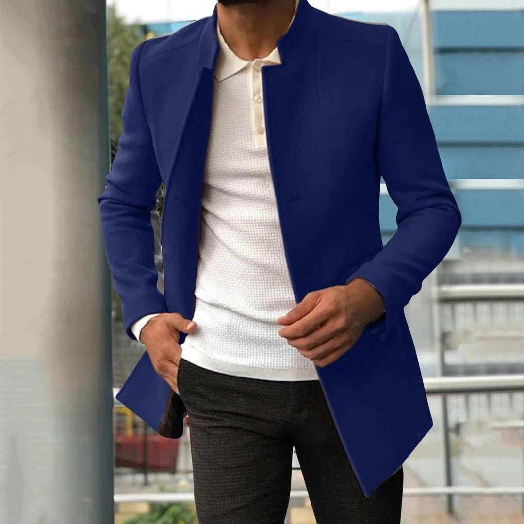 Drune | Herren Langer Wintermantel Mit Geradem Figurbetonendem Design
