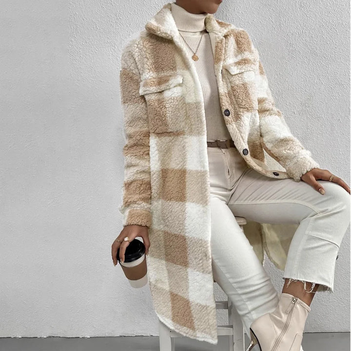Drune | Karierte Damenjacke mit Polarfleece