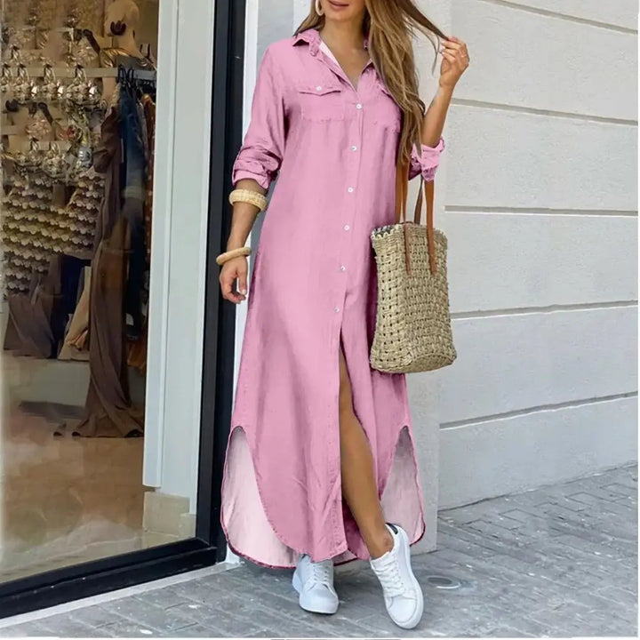 Drune | Langes lässiges Hemdkleid