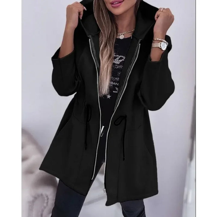 Drune | Frühlingsjacke mit Kapuze und Plissiertem Bund