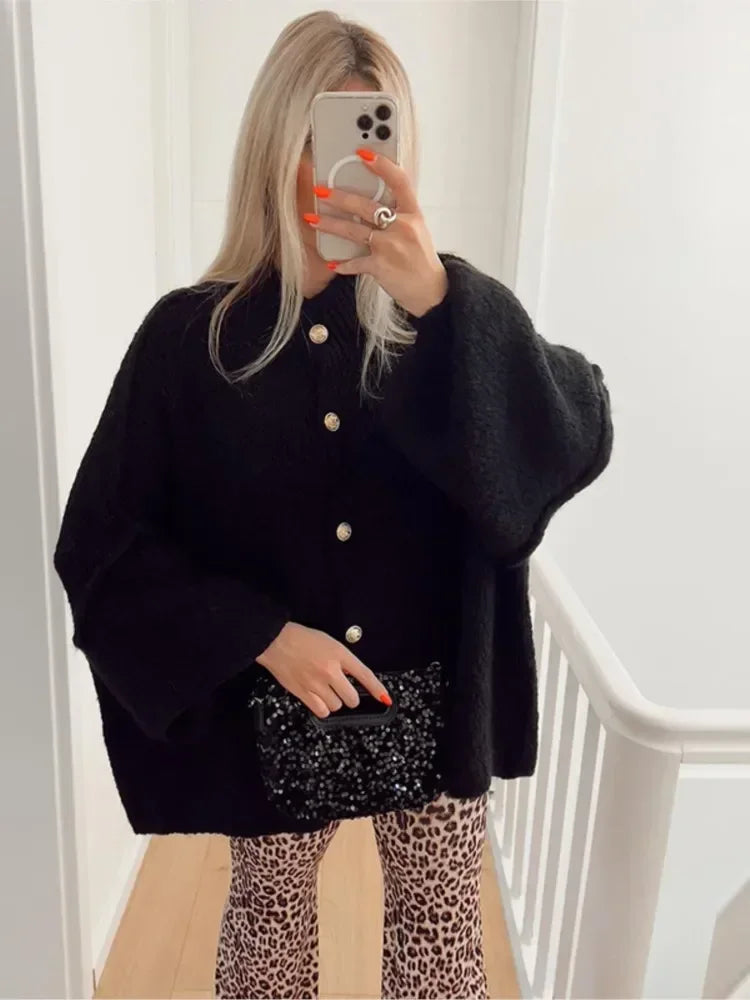 Drune | Eleganter Strick-cardigan mit Knöpfen Wolle/acryl Komfortabel und Stilvoll