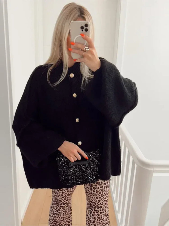 Drune | Eleganter Strick-cardigan mit Knöpfen Wolle/acryl Komfortabel und Stilvoll