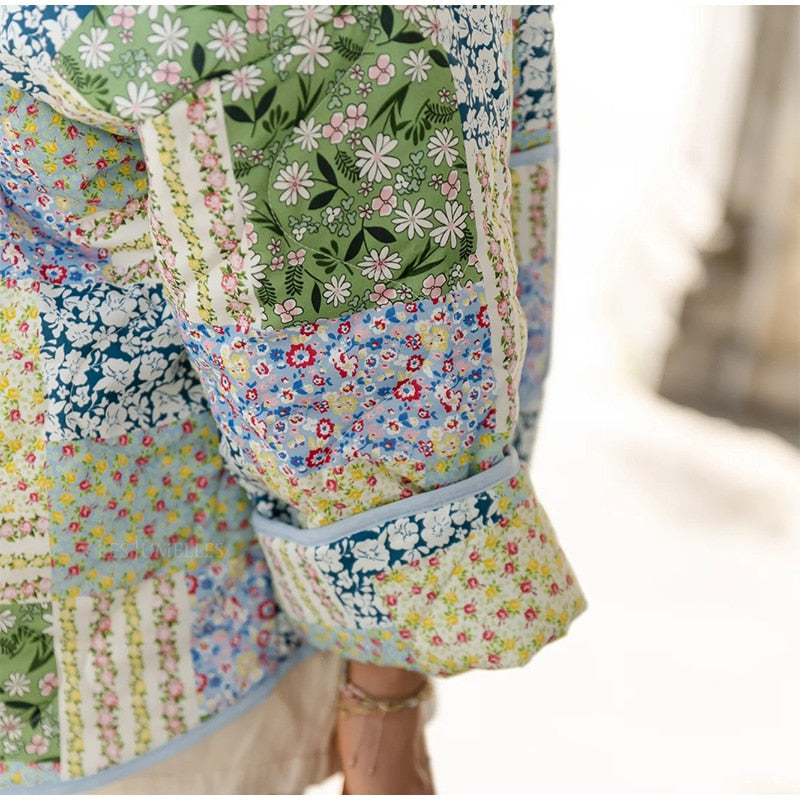 Drune | Lässige Patchwork Steppjacke