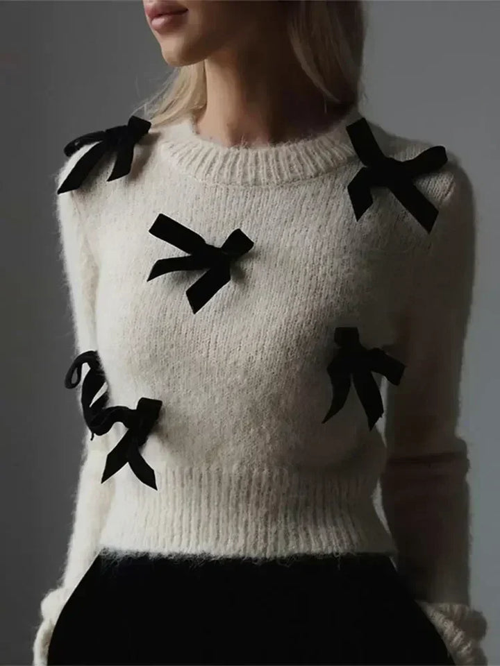 Drune | Pullover mit Rundhalsausschnitt und Schleifenknoten