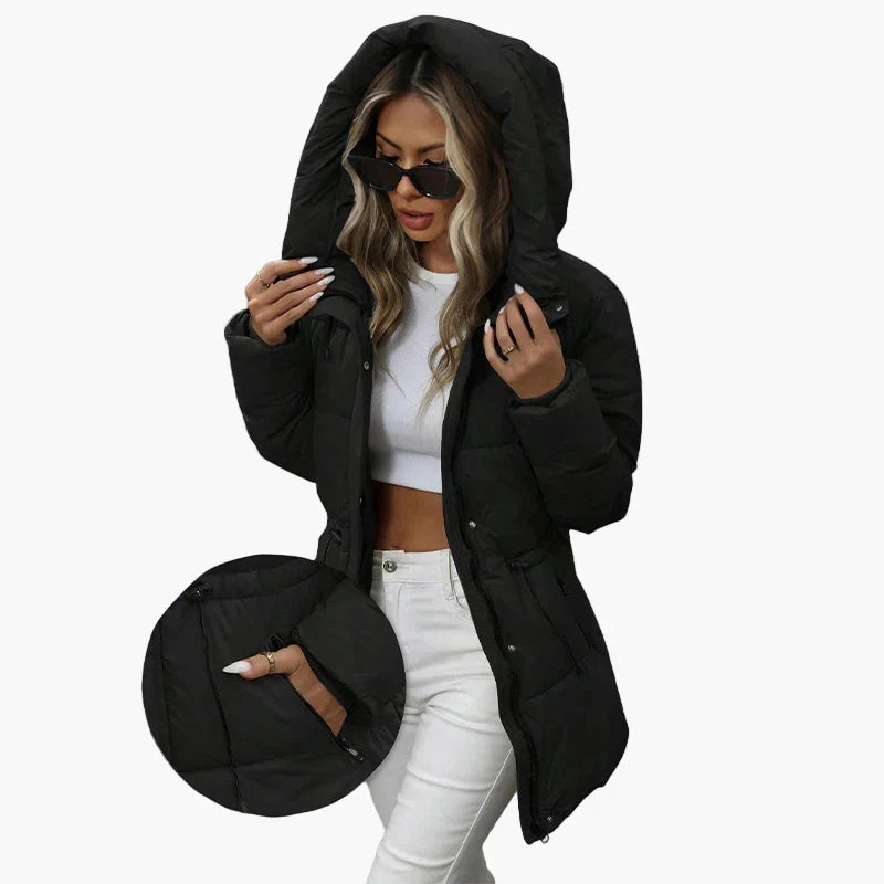 Drune | Winter Steppjacke mit Kapuze - Modischer, warmer Mantel für Freizeit und Alltag