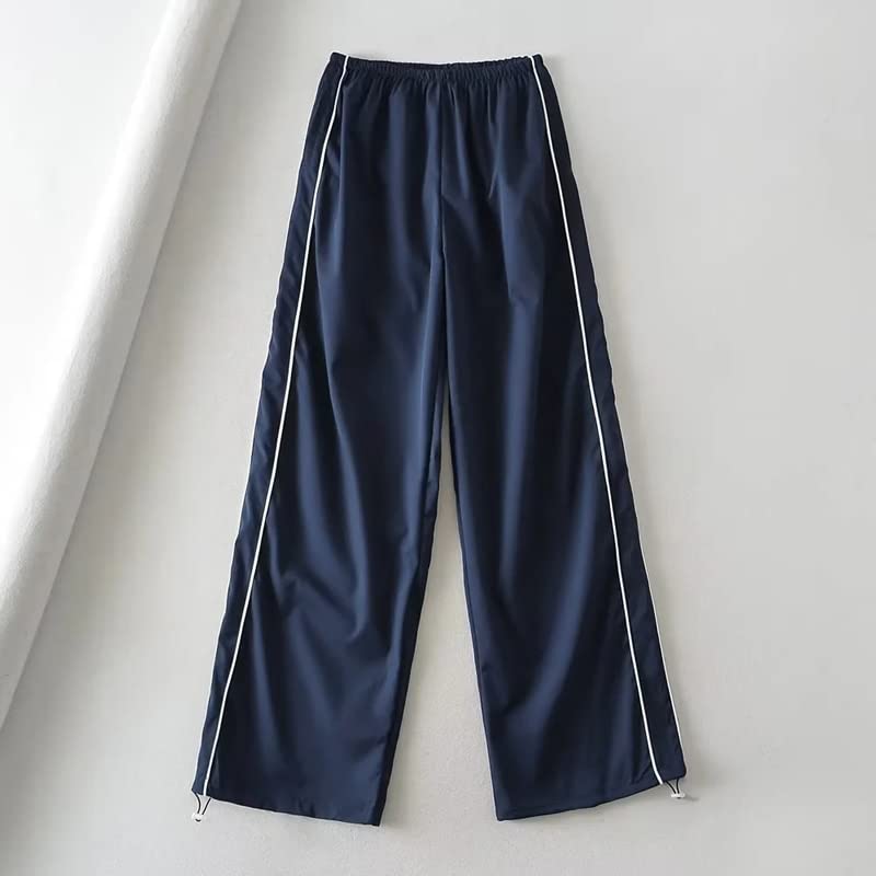 Drune Großzügige Cargo-Hose | Damen Kordelzug Elastischer Niedriger Bund Parachute Hose