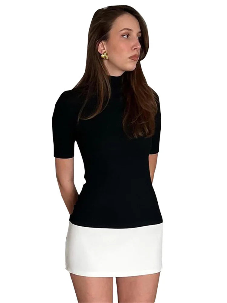 Drune | Lässig Patchwork Mini Kleid
