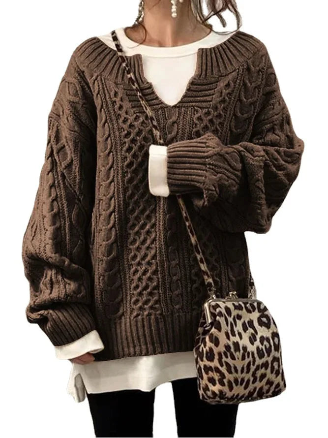 Drune | warmer Retro-Strickpullover
