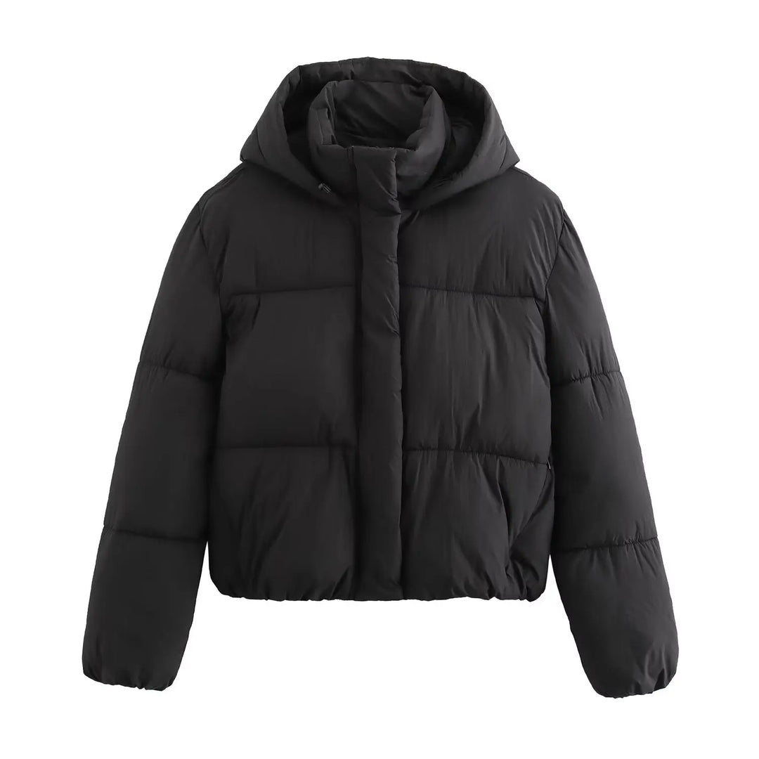 Drune | Pufferjacke mit Kapuze und Dickem Warmen Steppdesign