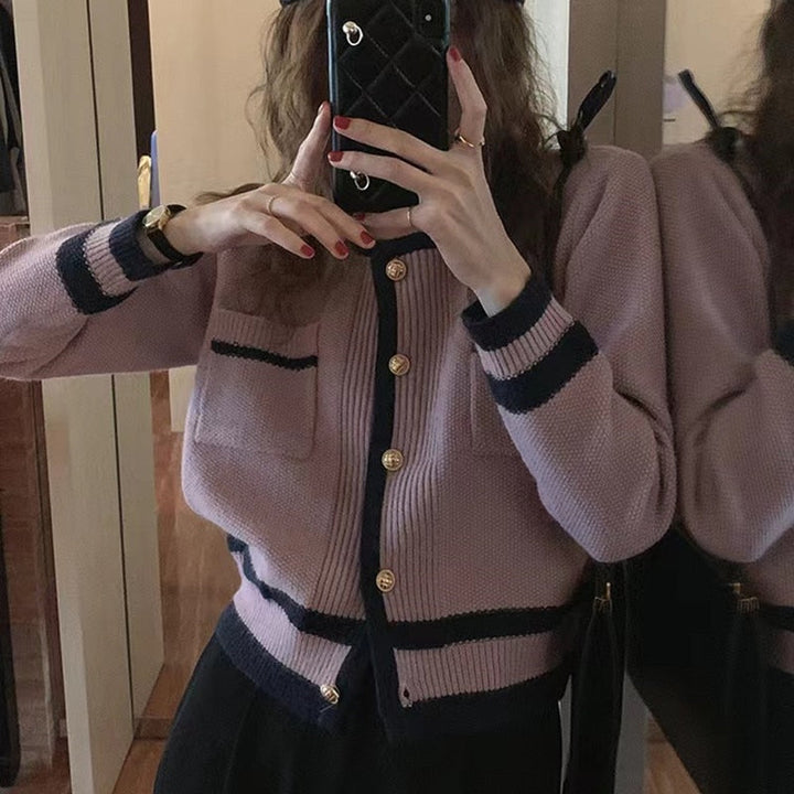 Drune | Rosa Cardigan mit Knöpfen für Damen