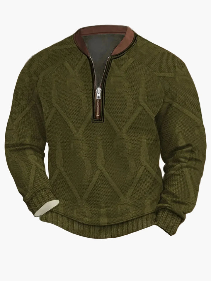Drune | Strickpullover mit Reißverschluss - Moderner Freizeit-Look für Herbst und Frühling