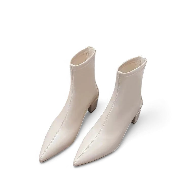 Drune - Stylische Damenschuhe mit spitzem Zehenbereich und Reißverschluss hinten