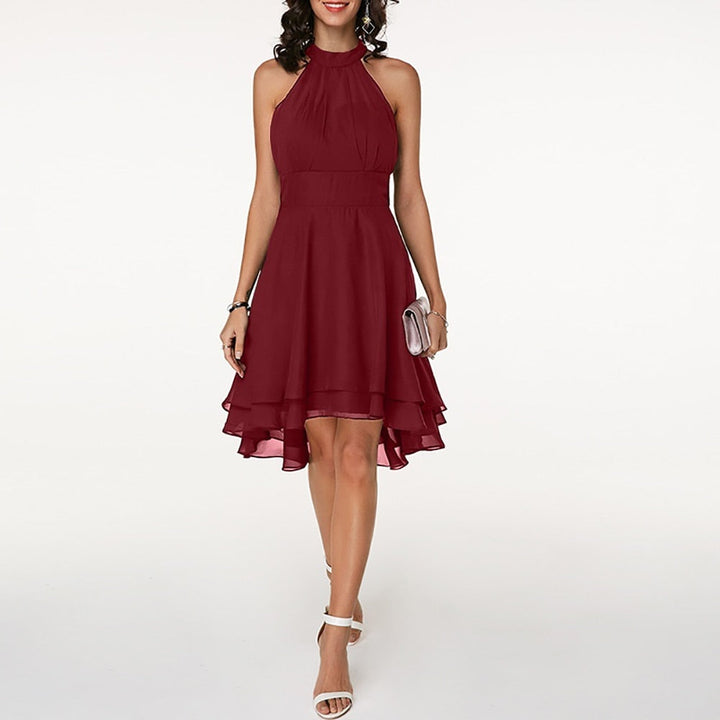 Drune | Stilvolle Halter A-Linien Kleid