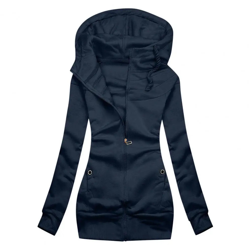 Drune | übergroßer Zip Hoodie mit Fleece, Kapuze und Reißverschluss für Damen - Ideal für Alltag