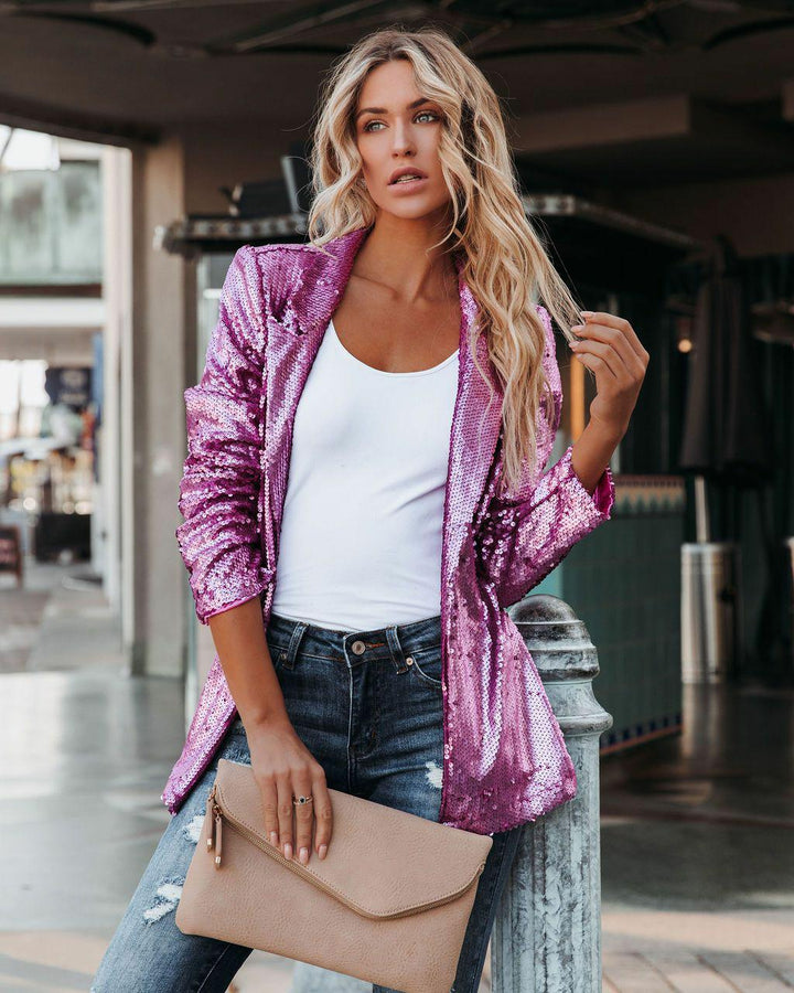 Drune | Glänzender Blazer für Damen - Elegant und Glamourös