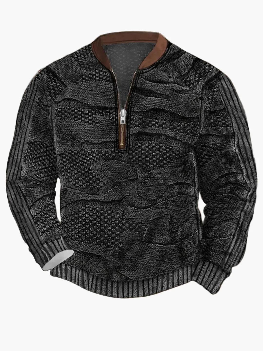 Drune | Strickpullover mit Reißverschluss - Moderner Freizeit-Look für Herbst und Frühling