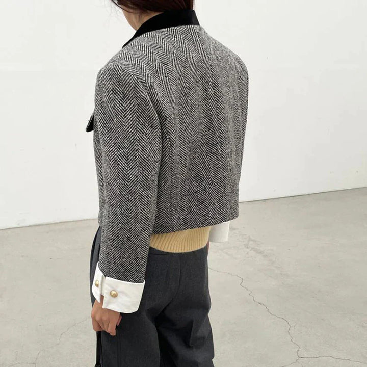 Drune | Karierte Jacke mit Metallknöpfen