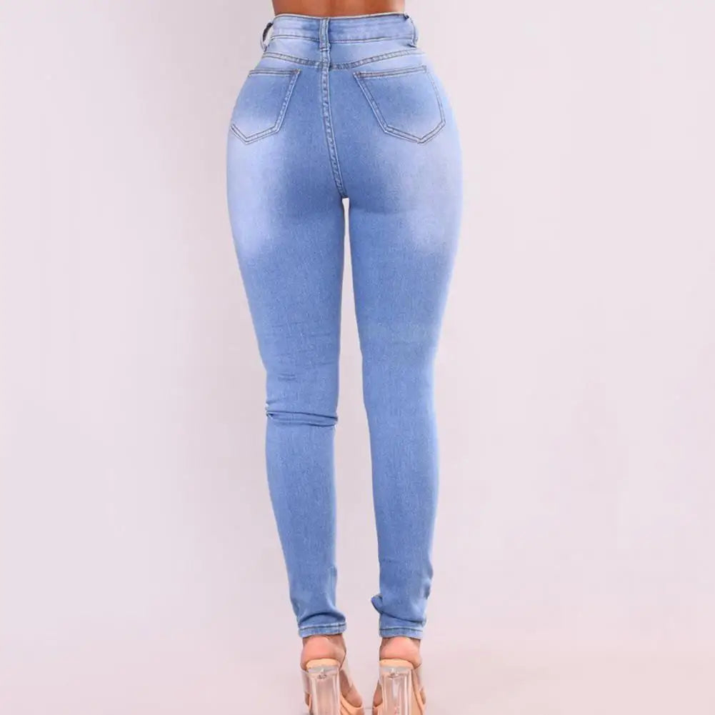 Drune | Trendige Jeans mit hohem Bund und Gummizug