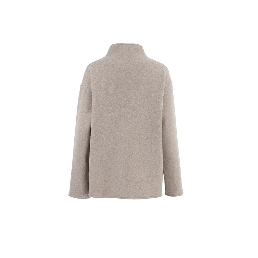 Drune | Double-breasted peacoat with high collar