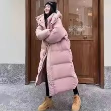 Drune | Lange Winter Puffer Daunen Jacke - Kapuze