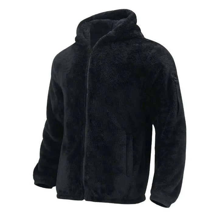 Drune | Kuschelige Fleecejacke mit Reißverschluss und Kapuze für Herren