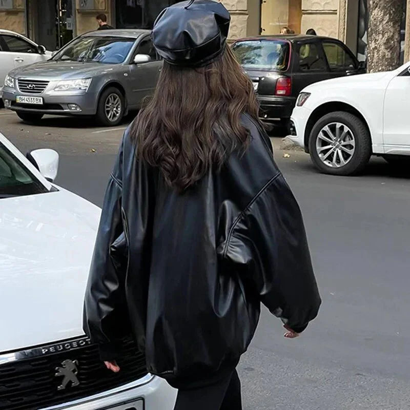 Drune | lockerer motor lederjacke