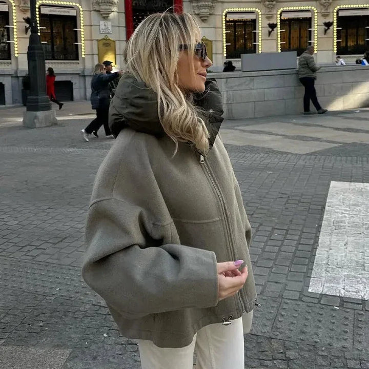 Drune - Lässige lockere Frauen Kapuzenjacke