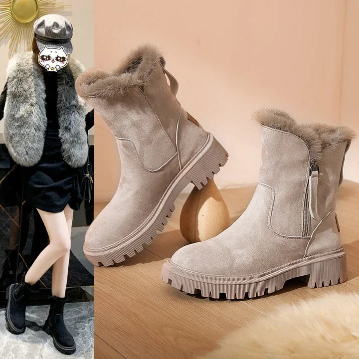 Drune | Winter Stiefel Mit Reißverschluss Und Wolle Für Damen - Perfekt für Winterabenteuer