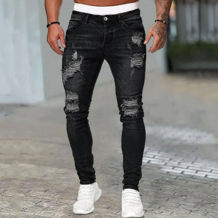 Drune | Zerrissene Denim-Jeans für Männer