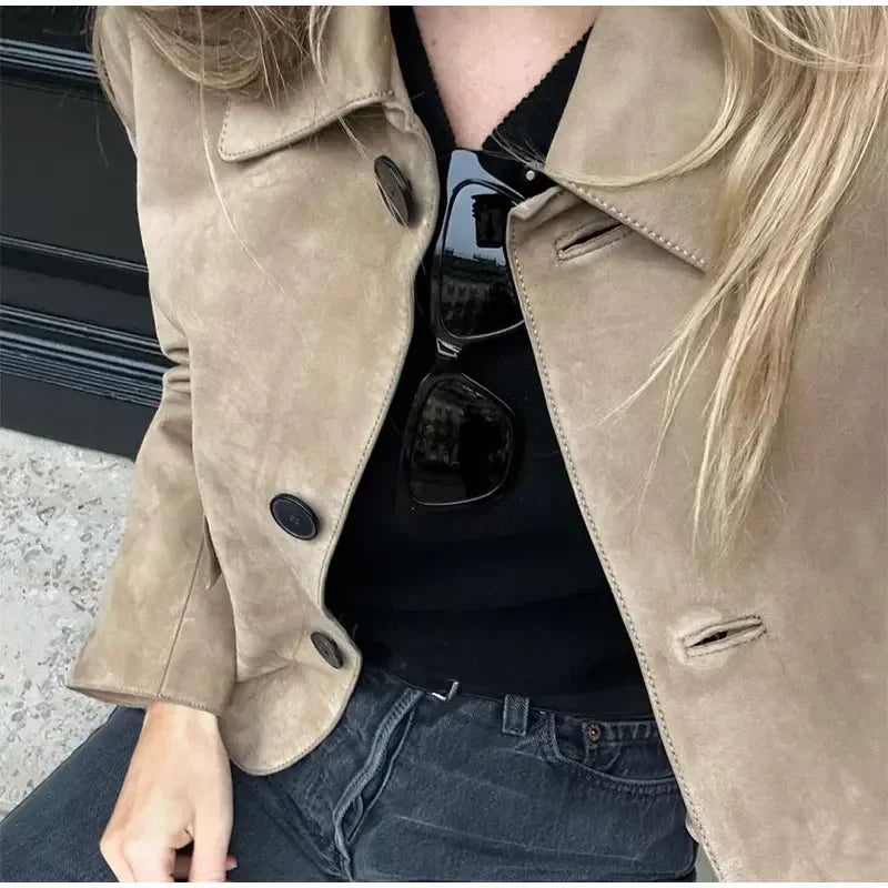 Drune | Damen Wildlederjacke